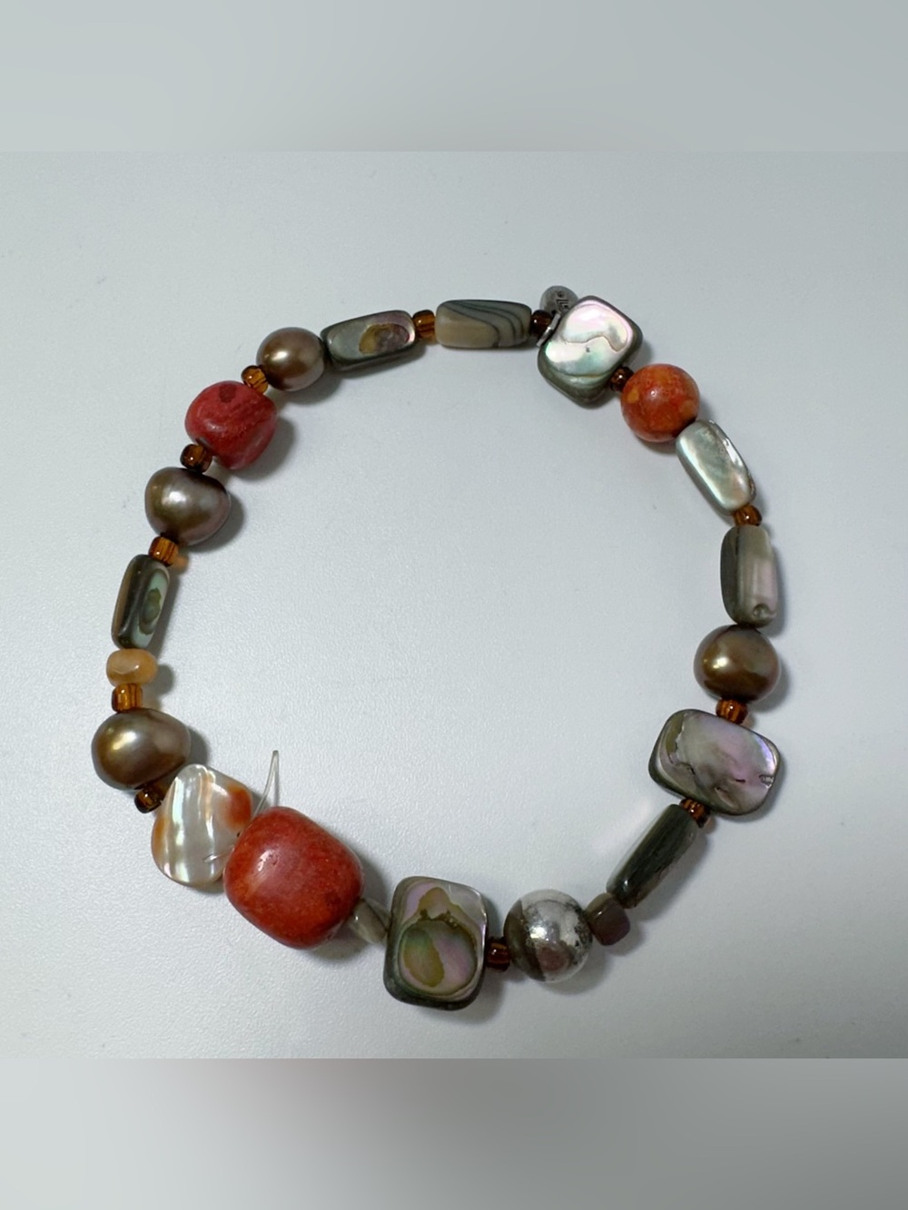 Silpada "Tuscan Sun" Beaded Stretchy Bracelet